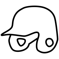 Baseball Helmet Outline