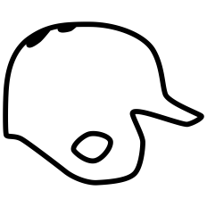 Baseball Helmet Outline