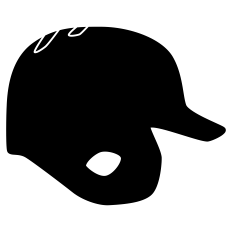 Baseball Helmet Silhouette