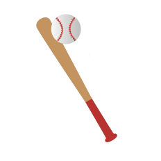 Baseball and Bat Digital Cut