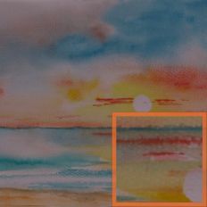 Sea Sunrise Watercolour