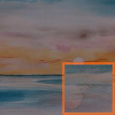 Sea Sunset Watercolour