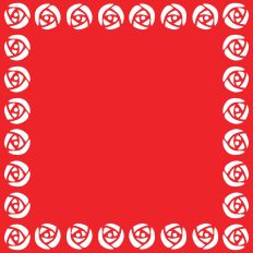 Art Deco Roses Border 12x12" Stencil