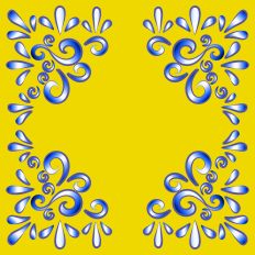 Yellow and Blue Swirls Pattern