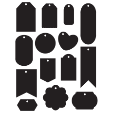 SVG bundle of various shaped tags, gift tags, present tags, card tags, journaling tags
