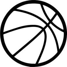 simple basketball outline