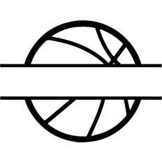 basketball label outline