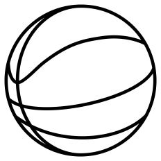 Basketball Ball Outline