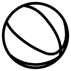 Basketball Ball Outline