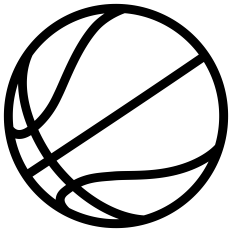 Basketball Ball Outline