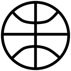 Basketball Ball Outline