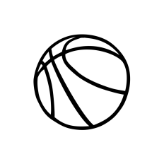 Basketball Clipart Outline
