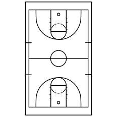 Basketball Court Outline