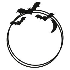Halloween Bat Circle Frame