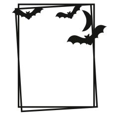 Halloween Bat Rectangle Frame