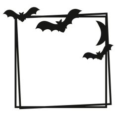 Halloween Bat Square Frame