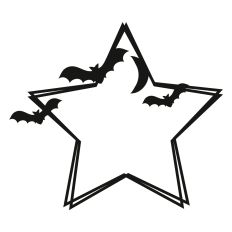 Halloween Bat Star Frame