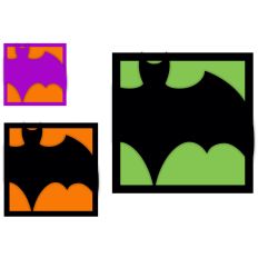 Bat Fold Over Card