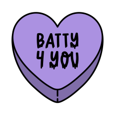 Batty 4 You Candy Heart SVG | Halloween Clipart