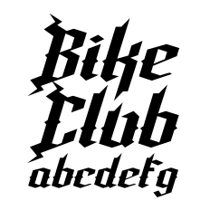 BFC Bike Club Gothic Biker Font