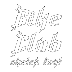 BFC Bike Club Sketch Gothic Sketch Font