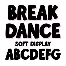 BFC Break Dance Bold Title Display Chunky Block Font