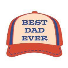 Best Dad Ever SVG – Baseball Cap Father’s Day Cut File for Silhouette Studio