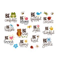 “Be Attitudes” Christian Scripture Sticker Sheet – Inspirational Bible Verse Stickers for Silhouette Studio