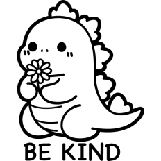 be kind dragon outline