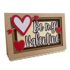 3D Shadow Box Card for Valentine's Day - Be My Valentine