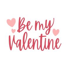 Be My Valentine Phrase with Hearts - Valentine Paper Craft