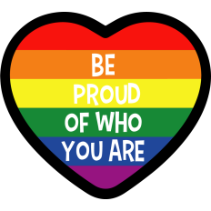 rainbow heart be pride