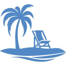 Beach Scene palm tree
