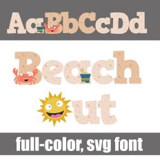 Beach Out Color Font