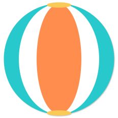 Colorful Beach Ball, Fun Summer Games Design