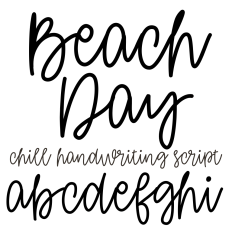 Beach day handwriting script font