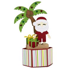 Beach Santa Pop Up Card