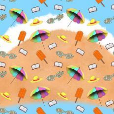Beach scene 1 pattern paper smaller image