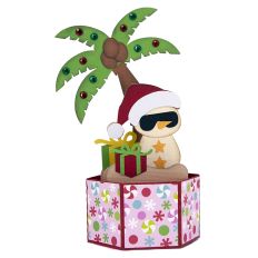 Beach Snowman Pop Up Card