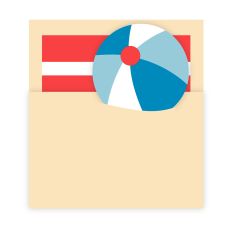 Beach Ball Tuck In Card