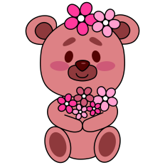 Bear with Flowers