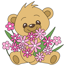 Bear with Flowers
