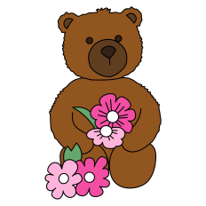 Bear with Flowers