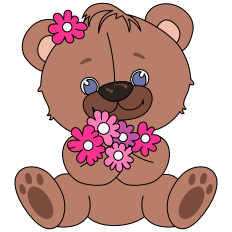 Bear Flower Hug