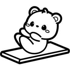 pilates teddy bear outline