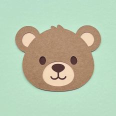 Bear Face For Cardstock
