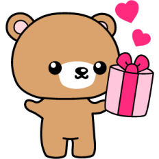 Cute Bear with Gift