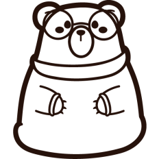 bear with glasses lineart