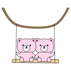 Bears on a Swing