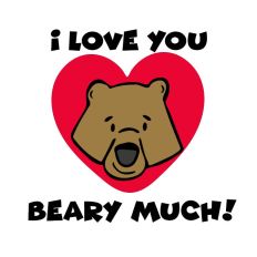 I love you Beary Much Adorable Happy Bear Cut file